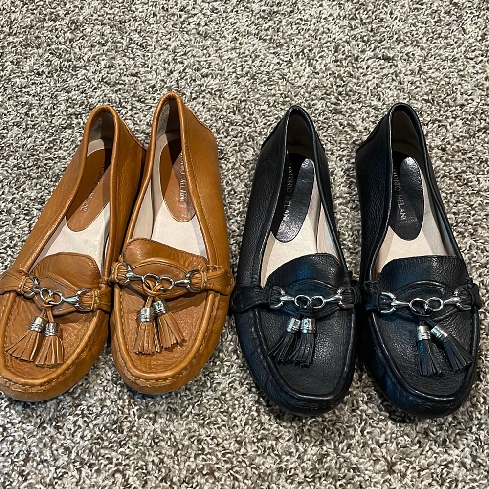 Antonio Melani Leather Loafers
